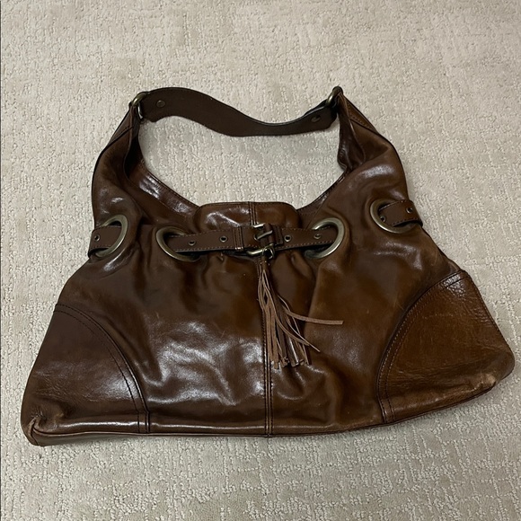 Hype Handbags - hype Brown Leather Shoulder Bag